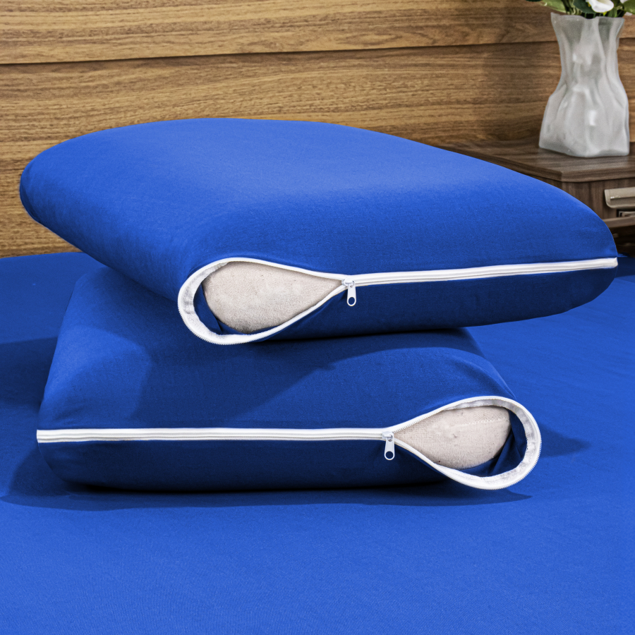 4 Capas Protetoras de Travesseiro Malha Gel Fronha 50cm x 70cm com Zíper - ConfortZip