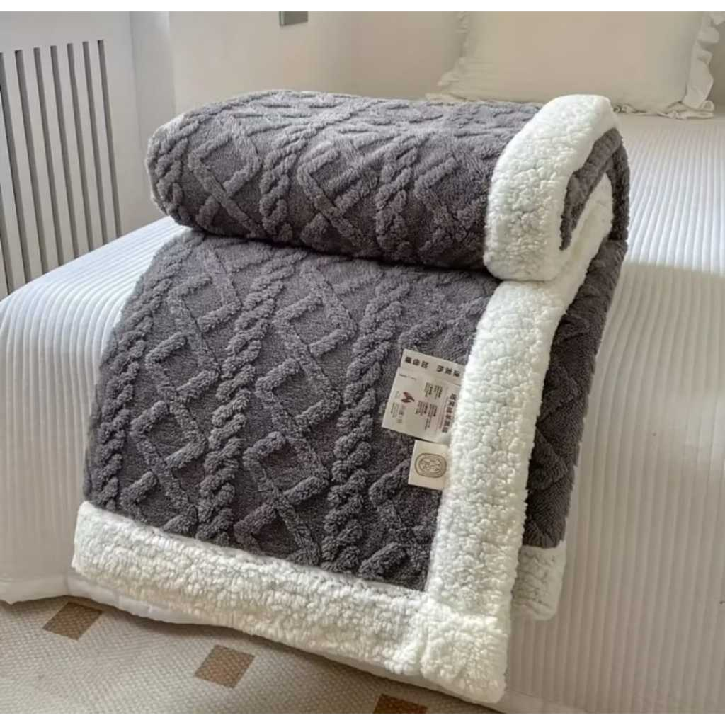 Cobertor Manta Cama Casal Glamour Sherpa Lã Dupla Face 1,90 x 2,10