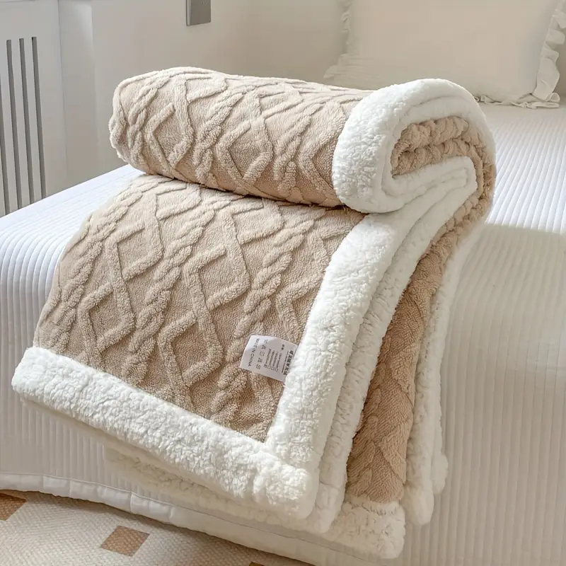 Cobertor Manta Cama Casal Glamour Sherpa Lã Dupla Face 1,90 x 2,10