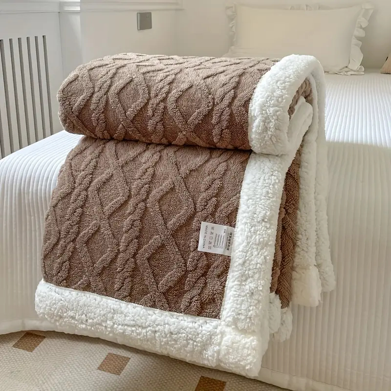 Cobertor Manta Cama Casal Glamour Sherpa Lã Dupla Face 1,90 x 2,10