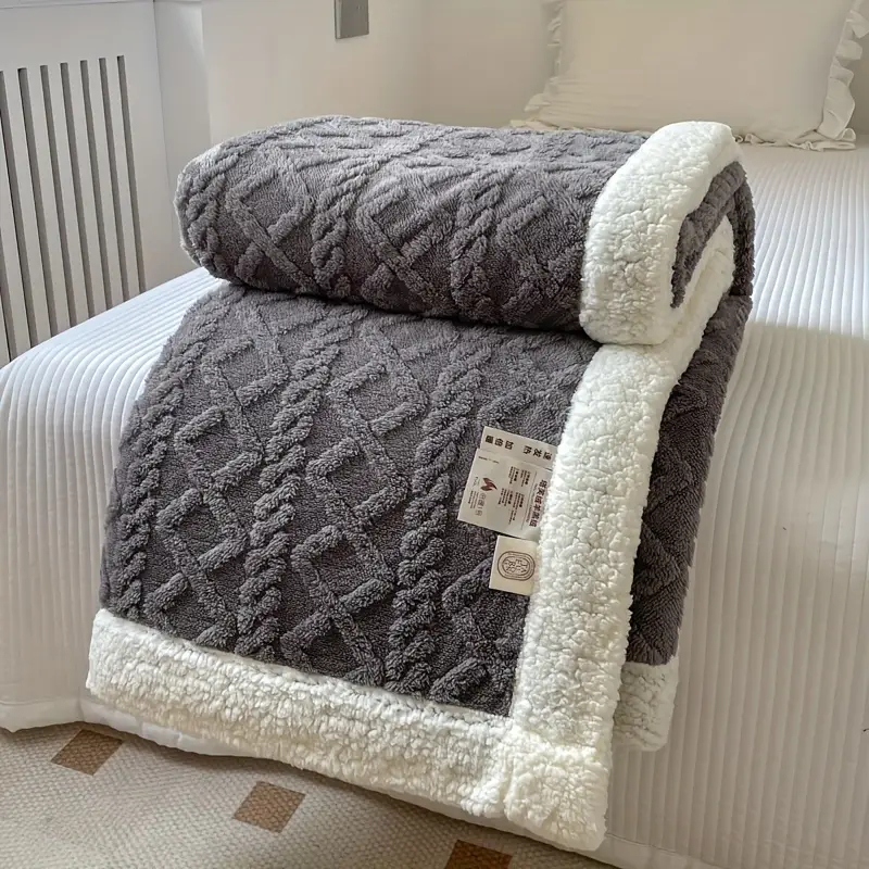 Cobertor Manta Cama Casal Glamour Sherpa Lã Dupla Face 1,90 x 2,10