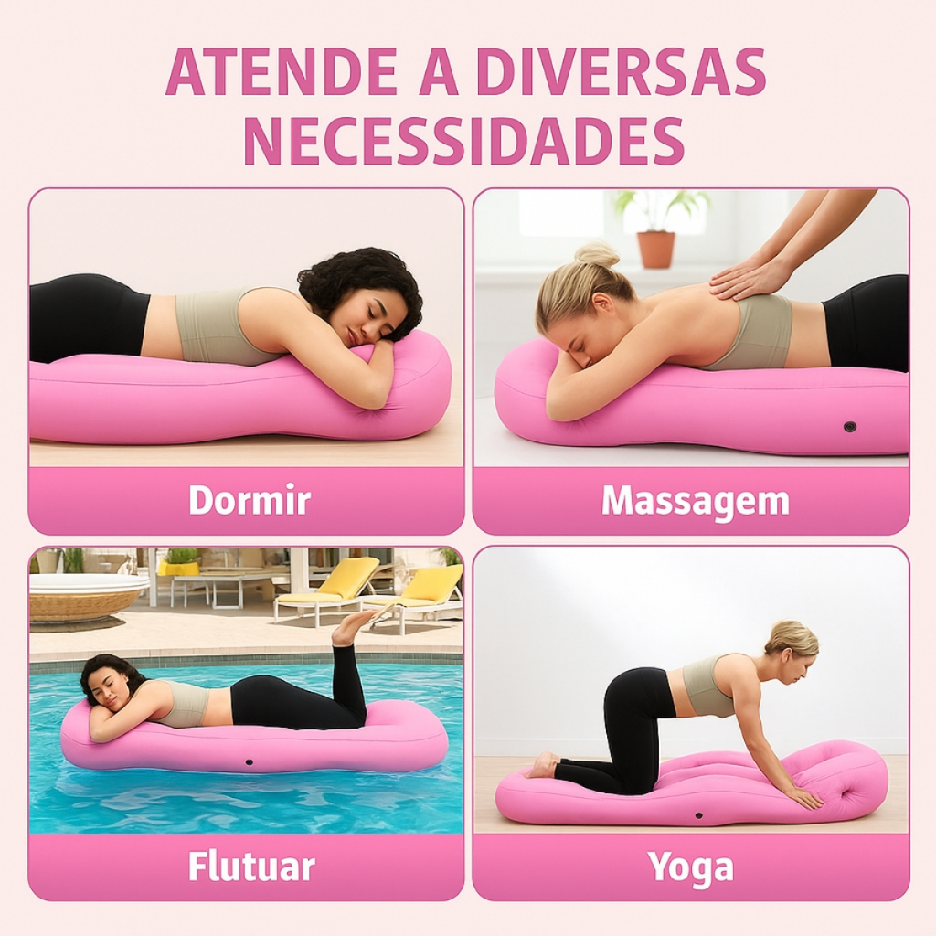 Colchão Inflável Grávida Gestantes Maternidade Travesseiro Gravidez Dormir de Bruços Tapete De Yoga
