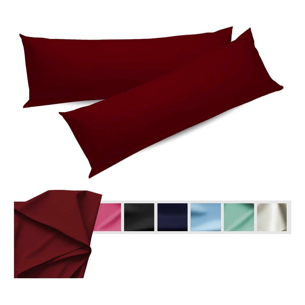 Kit 02 Fronha Travesseiro De Corpo C/ Zipper 130x40cm