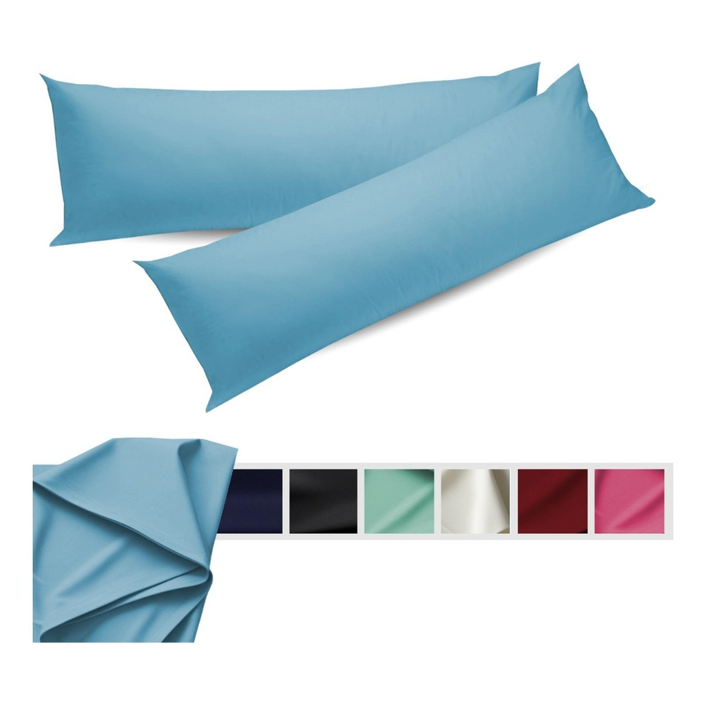 Kit 02 Fronha Travesseiro De Corpo C/ Zipper 130x40cm