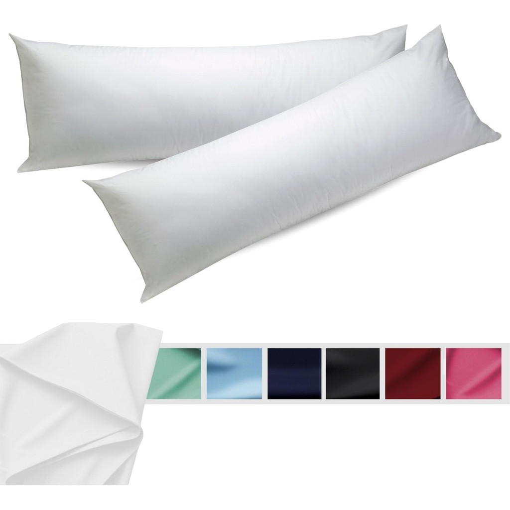 Kit 02 Fronha Travesseiro De Corpo C/ Zipper 130x40cm