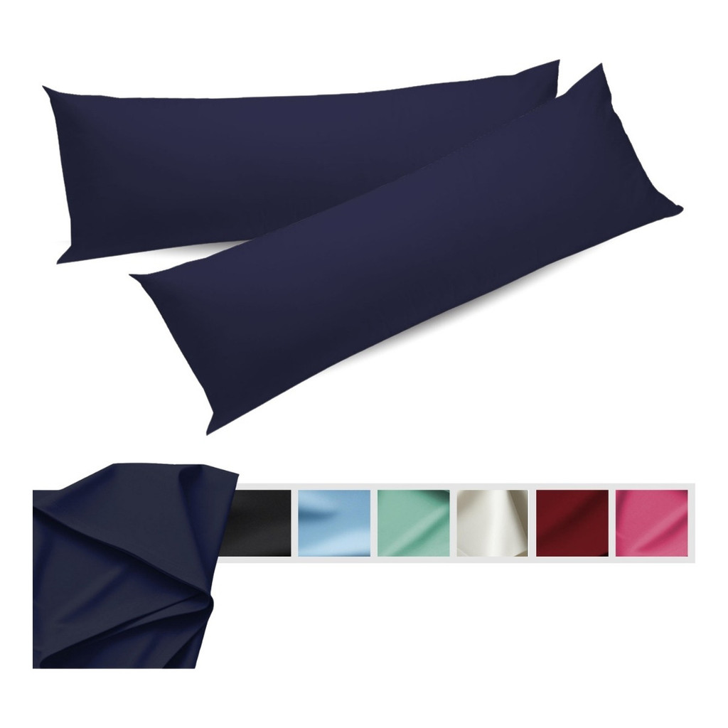 Kit 02 Fronha Travesseiro De Corpo C/ Zipper 130x40cm