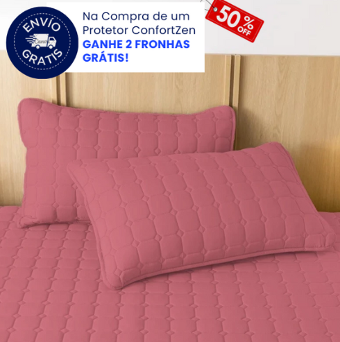 Protetor para Colchão Impermeável Silencioso - ConfortZen + 2 Fronhas Grátis (Últimas Unidades)