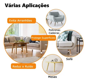 Protetor de Silicone para Pés de Cadeira Decaza - OFERTA LIMITADA