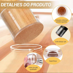 Protetor de Silicone para Pés de Cadeira Decaza - OFERTA LIMITADA