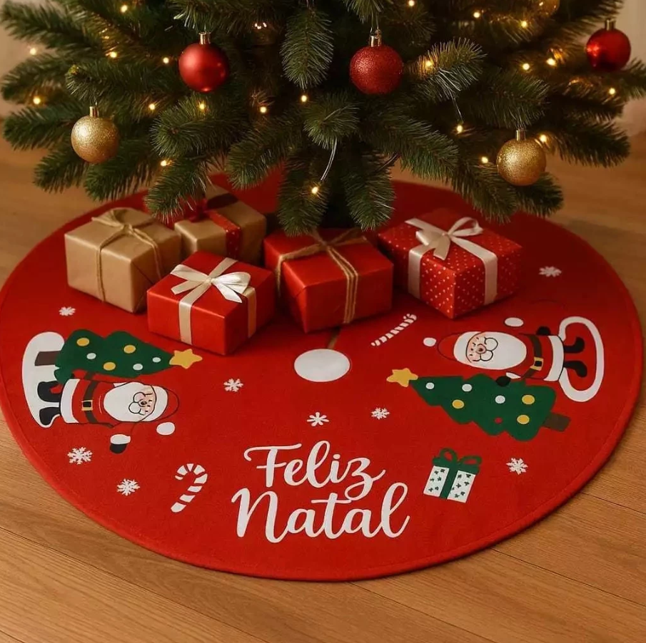Saia Tapete Base Árvore De Natal Decoração