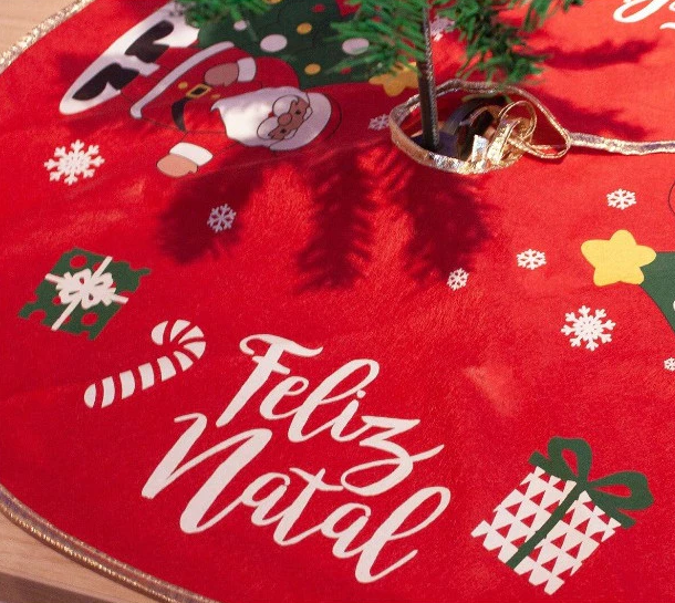 Saia Tapete Base Árvore De Natal Decoração