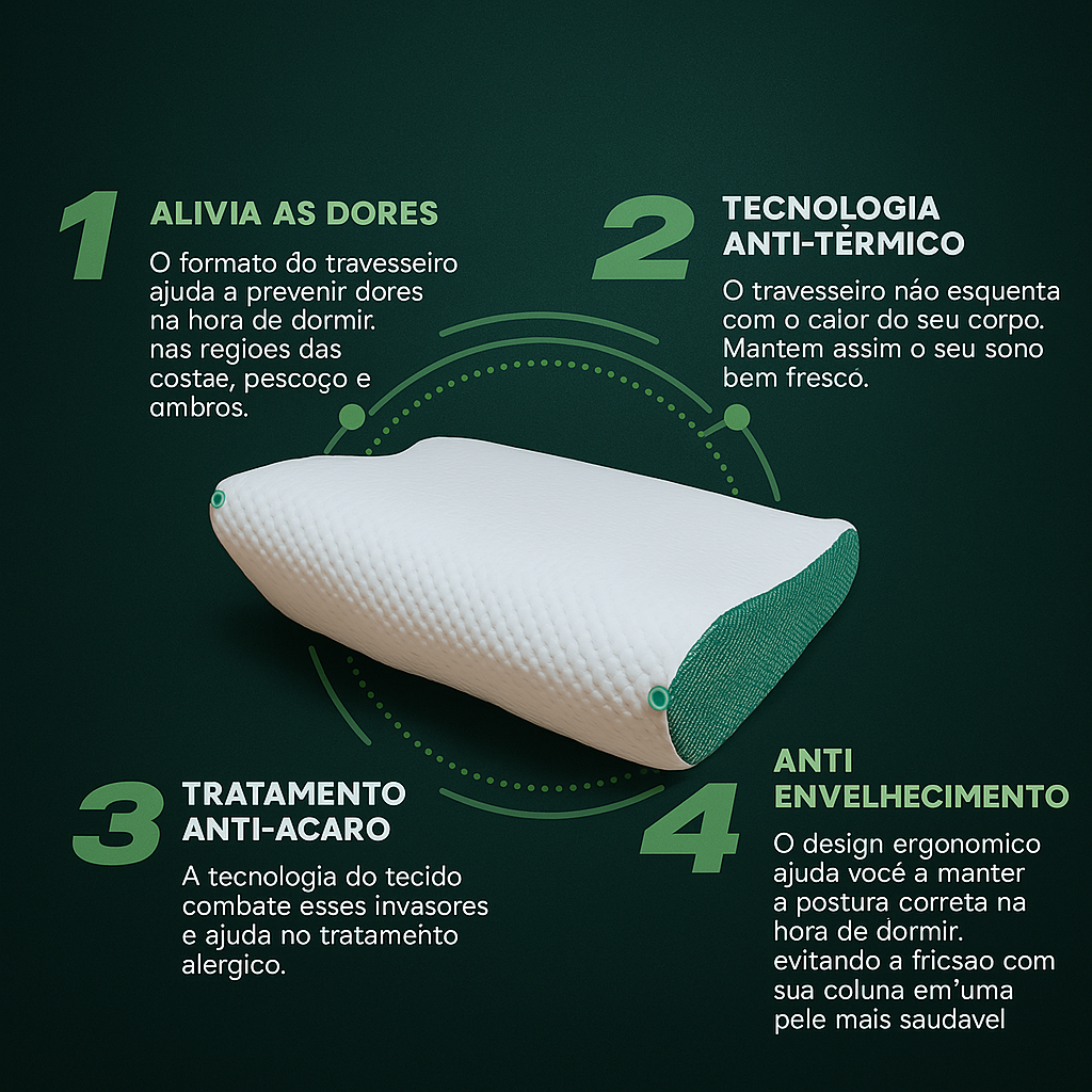 Travesseiro Cervical Ergonômico - OrtoFlex