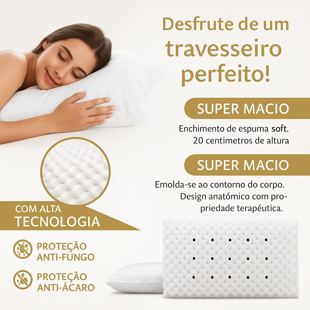 Travesseiro Magnético com Infravermelho - OrthoRelax