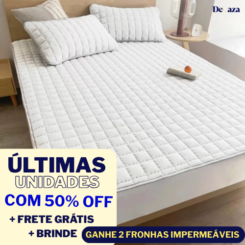 Protetor para Colchão Impermeável Silencioso - ConfortZen + 2 Fronhas Grátis (Últimas Unidades)