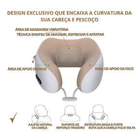 Almofada Massageadora De Viagem Nasa Ultimate