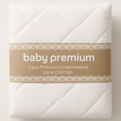 Protetor Impermeável para Colchão Berço + Protetor de Travesseiro Bebê Premium
