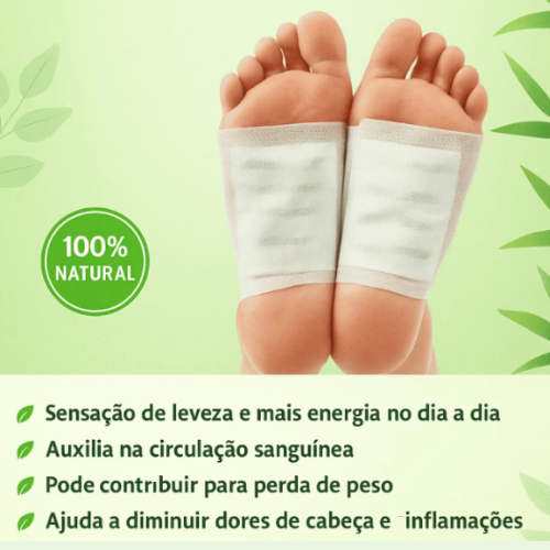 Adesivos Detox para Pés Original + Brinde – Elimina Toxinas e Relaxa E