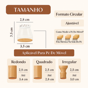 Protetor de Silicone para Pés de Cadeira Decaza - OFERTA LIMITADA