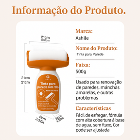 Rolo de Pintura Para Parede 500g Pincel Sem Cheiro para Reparo