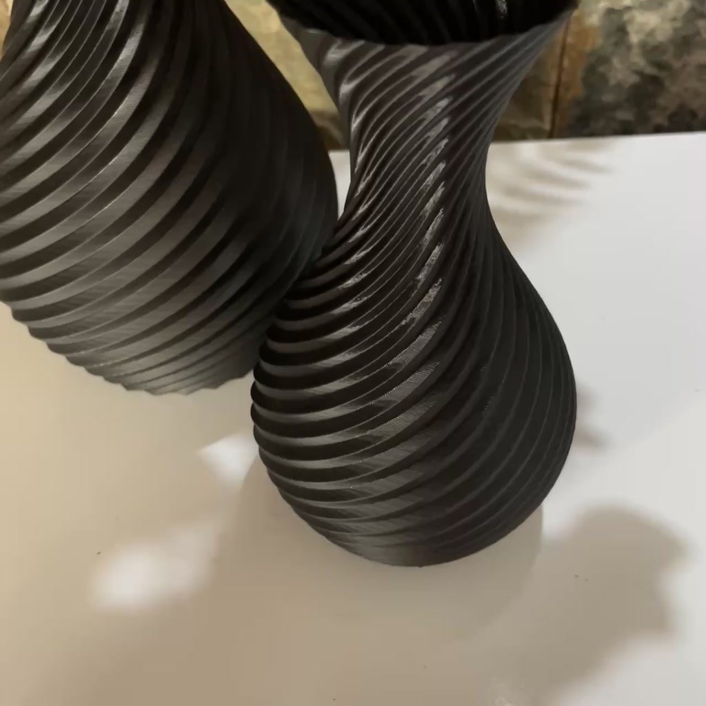 Kit 2 Vasos Espiral/ Vaso Flores Moderno/ Vaso decorativo/ Vaso twist/ Decoração rack/ Decoração criativa sala cozinha