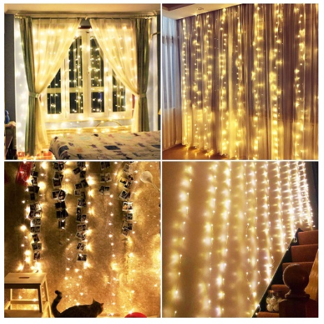 cortina 300 Leds 3x3 Metros Festa Casamento Eventos Natal Luz Amarelo