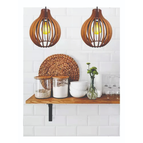 Kit com 4 Pendentes Coquinho Reforçado Sala Cozinha Abajur de Teto Lustre Moderno