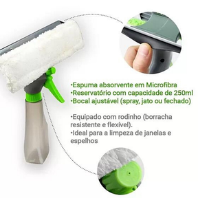 Rodo Spray Limpa E Seca Vidros 3 Em 1 250ml Multiuso MOP Limpador