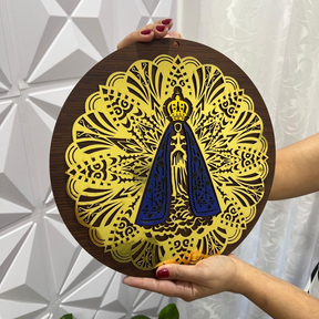 Mandala Decorativa NOSSA SENHORA APARECIDA | Decoração Parede Casa