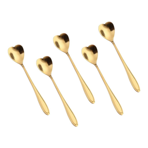 Kit Colher Coração de Chá Aço Inoxidável