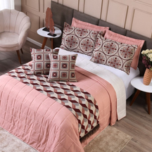 Kit Cobre Leito Leve & Chic com Franja Decorativa 2,60m x 2,50m