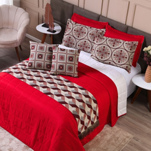Kit Cobre Leito Leve & Chic com Franja Decorativa 2,60m x 2,50m