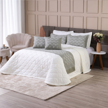 Kit Cobre Leito Leve & Chic com Franja Decorativa 2,60m x 2,50m
