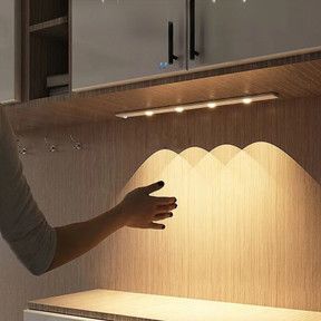 Luzes De Armário LED Ultra-Finas Sem Fio Magnéticas Multi-Funcionais Ajustáveis De 3 Cores Sensor Lâmpada -F9