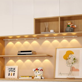 Luzes De Armário LED Ultra-Finas Sem Fio Magnéticas Multi-Funcionais Ajustáveis De 3 Cores Sensor Lâmpada -F9