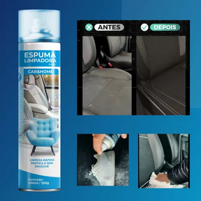 Limpa Tênis Espuma Mágica Limpadora á Seco Spray para Carro e Casa 400ml - Etaniz