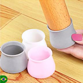 Kit 24/20/16/12 Protetor Silicone Pé de Mesa e Cadeira Proteger o piso