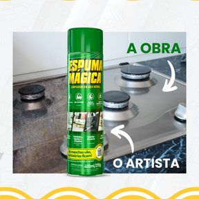 Espuma Mágica Limpador Multiuso a seco Limpa Estofados Tenis Fogão Box Airfryer Spray