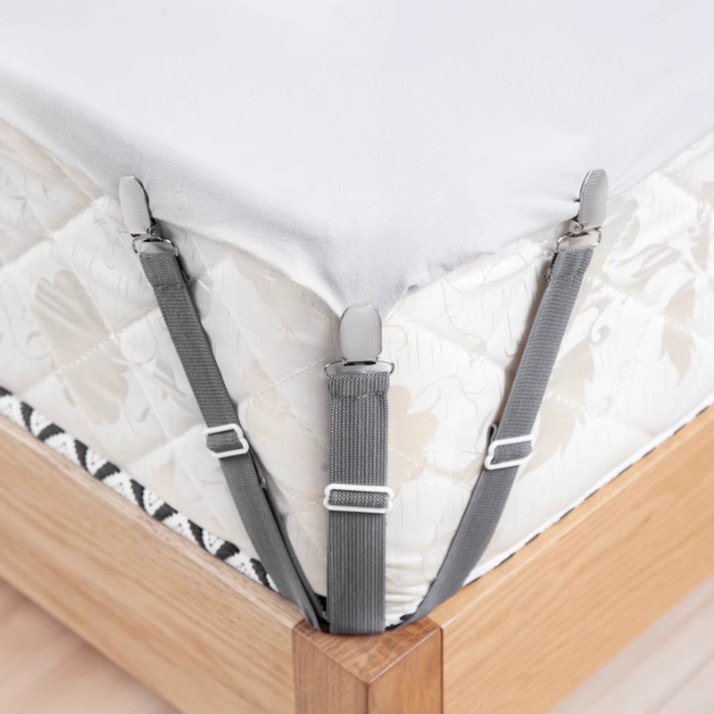 Prendedor de lençol Elástico Ajustável Colchão Cama Segura lençol Fixador Esticador Todos os tamanhos Presilha Kit c/ 4