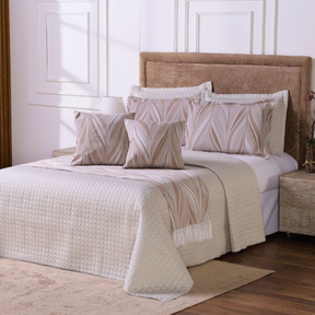 Kit Cobre Leito Leve & Chic com Franja Decorativa 2,60m x 2,50m