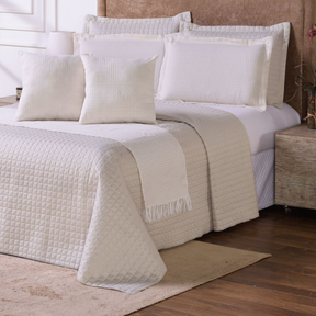 Kit Cobre Leito Leve & Chic com Franja Decorativa 2,60m x 2,50m