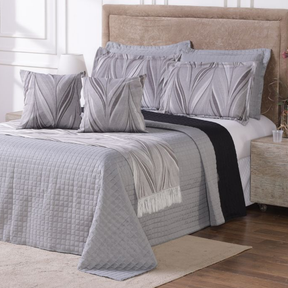 Kit Cobre Leito Leve & Chic com Franja Decorativa 2,60m x 2,50m