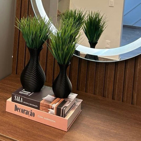 Kit 2 Vasos Espiral/ Vaso Flores Moderno/ Vaso decorativo/ Vaso twist/ Decoração rack/ Decoração criativa sala cozinha