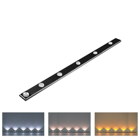 Luzes De Armário LED Sem Fio Magnéticas Ajustáveis De 3 Cores com Sensor