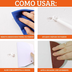 Pasta Massa Para Tapar Buracos Trincas Rachaduras Na Parede Rápida Tampar Espaços Entre Outros