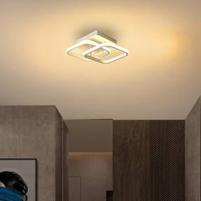 Luminária De Teto Sala Plafon 110V-220V Led Moderna Dourado 3 Cores Em 1