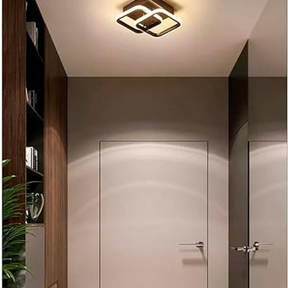 Luminária De Teto Sala Plafon 110V-220V Led Moderna Dourado 3 Cores Em 1