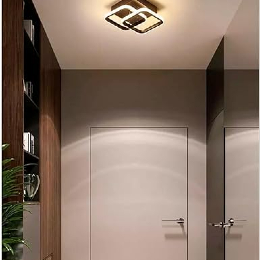 Luminária De Teto Sala Plafon 110V-220V Led Moderna Dourado 3 Cores Em 1