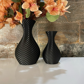 Kit 2 Vasos Espiral/ Vaso Flores Moderno/ Vaso decorativo/ Vaso twist/ Decoração rack/ Decoração criativa sala cozinha