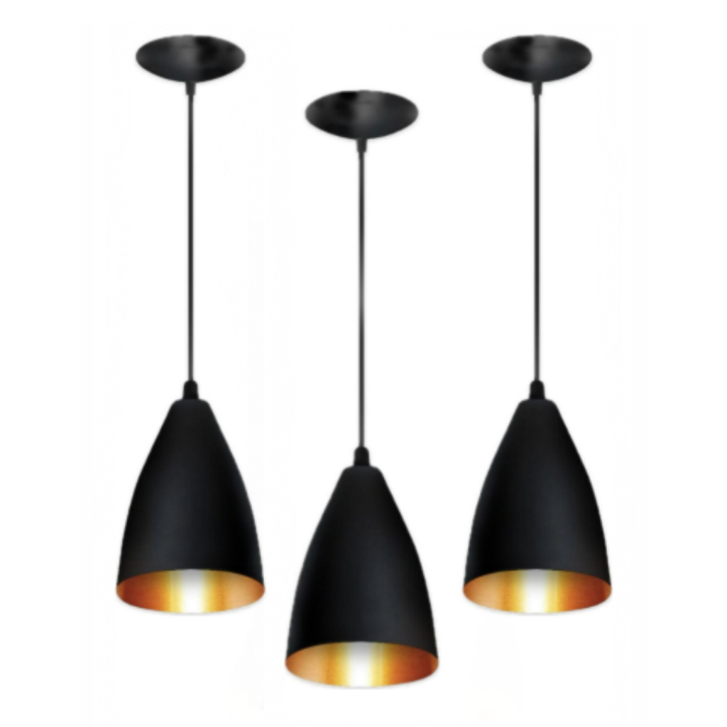 Kit 3 Luminárias Modernas