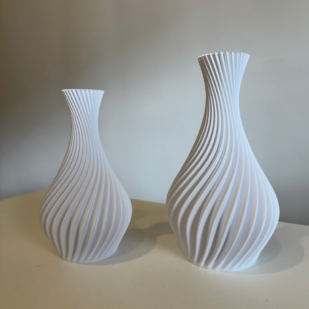 Kit 2 Vasos Decorativos em Espiral - Varias Cores